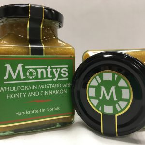 Montys Wholegrain Mustard with Honey and Cinnamon